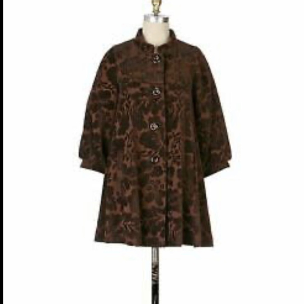 Anthropologie Elevenses Tapestry Float Coat